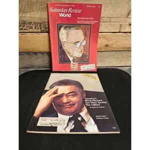 Lot of 2 VTG Saturday Review World Magazines February 23 and May 4, 1974